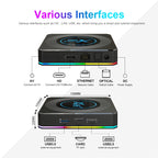 X96 X4 8K Smart TV BOX Android 11.0 Media Player with Remote Control, Amlogic S905X4 Quad Core ARM Cortex A55, RAM: 4GB, ROM: 32GB, Support 100M, Dual Band WiFi, Bluetooth, EU Plug, 4GB+32GB