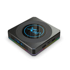 X96 X4 8K Smart TV BOX Android 11.0 Media Player with Remote Control, Amlogic S905X4 Quad Core ARM Cortex A55, RAM: 4GB, ROM: 64GB, Support 100M, Dual Band WiFi, Bluetooth, EU Plug, 4GB+64GB