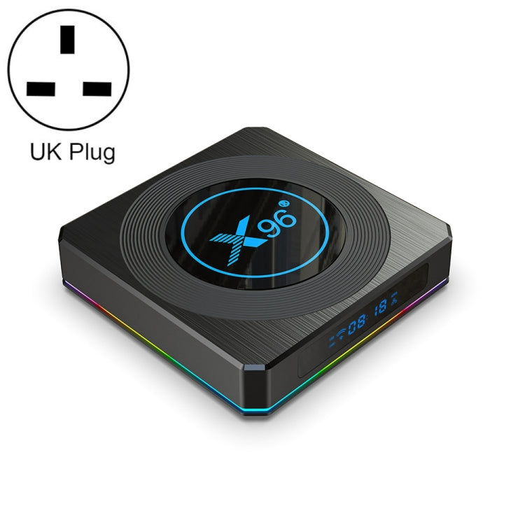 X96 X4 8K Smart TV BOX Android 11.0 Media Player with Remote Control, Amlogic S905X4 Quad Core ARM Cortex A55, RAM: 4GB, ROM: 32GB, Support 1000M, Dual Band WiFi, Bluetooth, EU Plug, 4GB+32GB