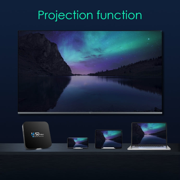 H50 Mini 4K Smart Network TV Box, Android 10.0, RK3318 Quad Core, 2GB+8GB, EU Plug, 2GB+8GB