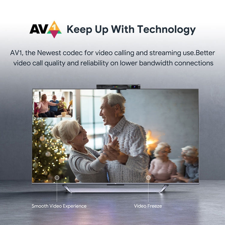 KA2 Video Calling on TV Android 10.0 Smart TV Box with Remote Control, Amlogic S905X4 Quad Core Cortex A35, 4GB+64GB, Dual-Band / Ethernet / Camera, KA2 4GB+64GB