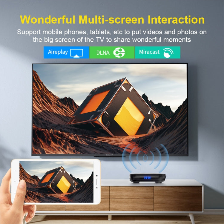 HK1 RBOX-H8S 4K Ultra HD Android 12.0 Smart TV Box with Remote Control, Allwinner H618 Quad-Core, 4GB+64GB, 4GB+64GB