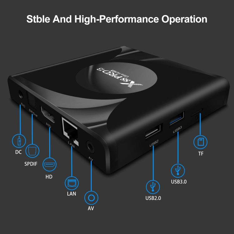 X88 Pro 13 Android 13.0 Smart TV Box with Remote Control, RK3528 Quad-Core, 2GB+16GB, 2GB+16GB
