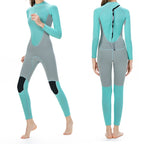SLINX 1710 3mm Neoprene Super Elastic Wear-resistant Warm Contrast Long-sleeved One-piece Diving Wetsuit for Women, XS, S, M, L, XL