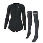 SLINX 1832 2 in 1 2mm Neoprene Super Elastic Warm One-piece Bikini Quick-drying Wetsuit for Women, with Warm Diving Stocking, XS, S, M, L, XL