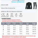 SLINX 1832 2 in 1 2mm Neoprene Super Elastic Warm One-piece Bikini Quick-drying Wetsuit for Women, with Warm Diving Stocking, XS, S, M, L, XL