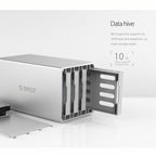 ORICO Honeycomb Series WS200RU3 SATA 3.5 inch 20TB USB 3.0 Dual Bays Aluminum Alloy HDD / SSD Enclosure with Raid, USB 3.0 Dual Bays with Raid