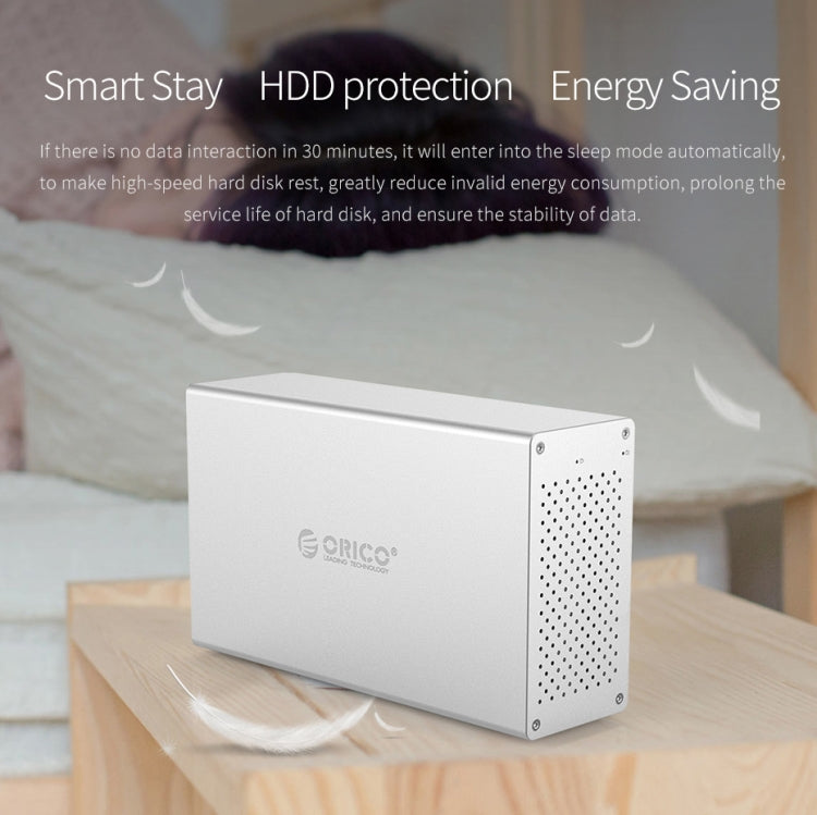ORICO Honeycomb Series WS400U3 SATA 3.5 inch 40TB USB 3.0 4 Bays Aluminum Alloy HDD / SSD Enclosure, USB 3.0 4 Bays