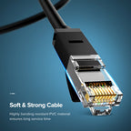 UGREEN NW102 Cat6 RJ45 Household Gigabit Twisted Pair Round Ethernet Cable, 1m, 2m, 3m, 5m, 8m, 10m, 15m, 20m
