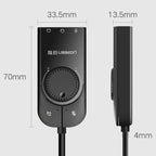 UGREEN CM109 USB to 3-ports 3.5mm Computer External Audio Card with Volume Adjustment Wheel, Length: 15cm