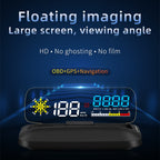 C5 OBD2 + GPS Mode Car HUD Head-up Display Water Temperature / Vehicle Speed / Voltage, C5