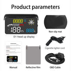 D1 Car OBD2 HUD Head-up Display GPS Speed Meter Speed / Voltage / Water Temperature Speed Alarm, D1