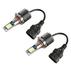 2 PCS DC12-24V / 10.5W Car Double Colors Fog Lights with 24LEDs SMD-3030 & Constant Current, Box Packaging, 9005, 9006, H3, H11