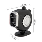 Portable Car Dashboard Electric Heater Winter Defroster, 12V, 24V