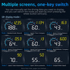 M12 OBD2 + GPS Mode Car Head-up Display HUD Overspeed / Speed / Water Temperature / Low Voltage / Fault Alarm, M12