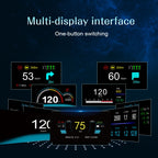 C1 OBD2 + GPS Mode Car HUD Head-up Display Compass / Speed / Water Temperature / Voltage Display / Speed / Fault Alarm / Navigation Function, C1 With Navigation Function