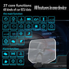 C1 OBD2 + GPS Mode Car HUD Head-up Display Compass / Speed / Water Temperature / Voltage Display / Speed / Fault Alarm / Navigation Function, C1 With Navigation Function