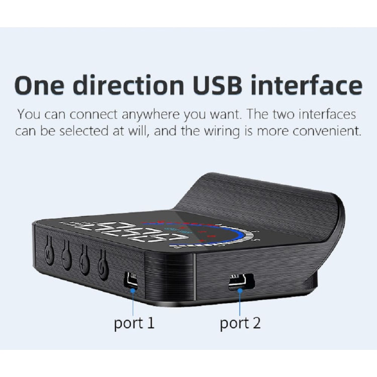 M13 Plus OBD2 + GPS Mode Car Head-up Display HUD Overspeed / Speed / Water Temperature Alarm, M13 Plus