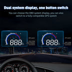 M13 Plus OBD2 + GPS Mode Car Head-up Display HUD Overspeed / Speed / Water Temperature Alarm, M13 Plus