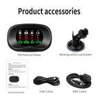 P20 OBD2 + GPS Mode Car Head-up Display HUD Overspeed / Speed / Water Temperature Alarm, P20