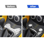 Car Carbon Fiber Half Gear Position Console Panel Decorative Sticker for Nissan 370Z Z34 2009-, Left and Right Drive Universal, Half Gear Position Console Panel