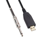 US48S USB to 6.35mm Electric Guitar Recording Cable, 2m, 3m