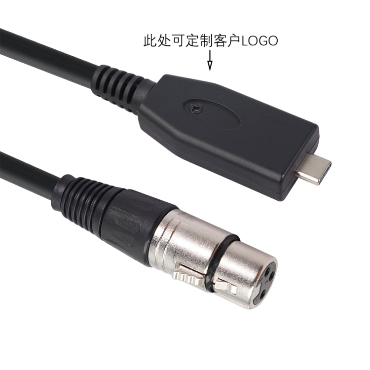 TY18 USB-C / Type-C Male to Cannon Female Microphone Recording Cable, 2m