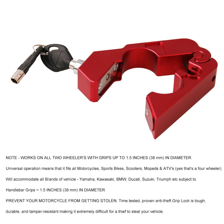 Motorcycle Lock Grip / Throttle / Brake / Handlebar Lock, MB-HL025-R