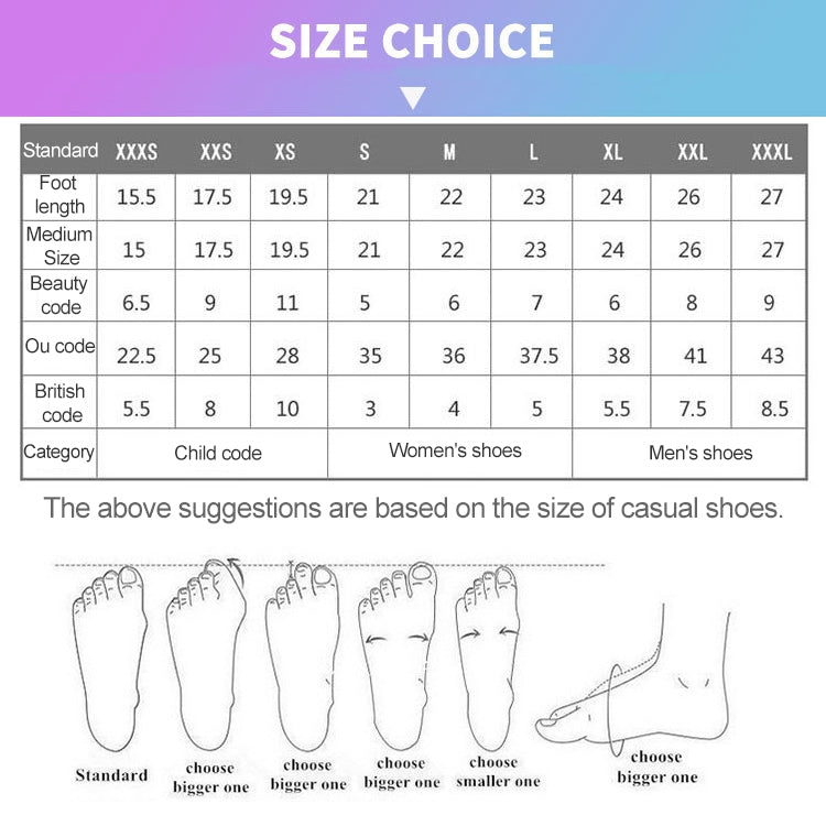 Non-slip Wear-resisting Thick Rubber Sole Diving Shoes and  Socks, One Pair, XXXS, XXS, XS, S, M