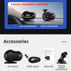 F9 OBD2 Car HUD Head-up Display Speed / Water Temperature / Voltage Display, F9 OBD2