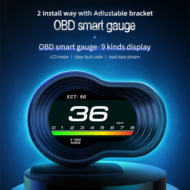 F9 OBD2 Car HUD Head-up Display Speed / Water Temperature / Voltage Display, F9 OBD2