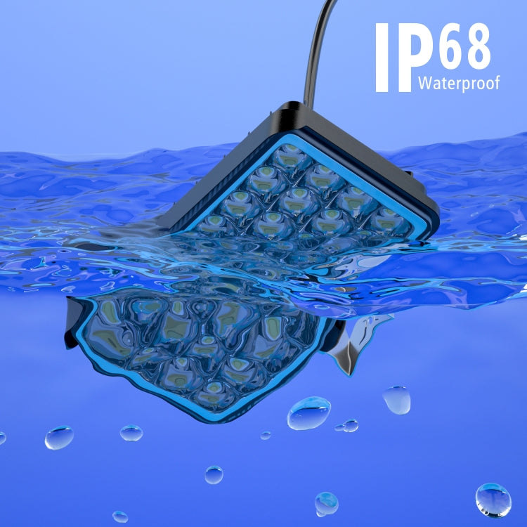 WUPP CS-1242A1 Car 4 inch Square 32LEDs Highlight Work Light Modified Front Bumper Lamp Spotlight, CS-1242A1