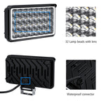 WUPP CS-1242A1 Car 4 inch Square 32LEDs Highlight Work Light Modified Front Bumper Lamp Spotlight, CS-1242A1