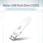 Netac U335S USB 3.0 High Speed Antivirus Write Protection USB Flash Drives U Disk, 16GB, 32GB, 64GB, 128GB