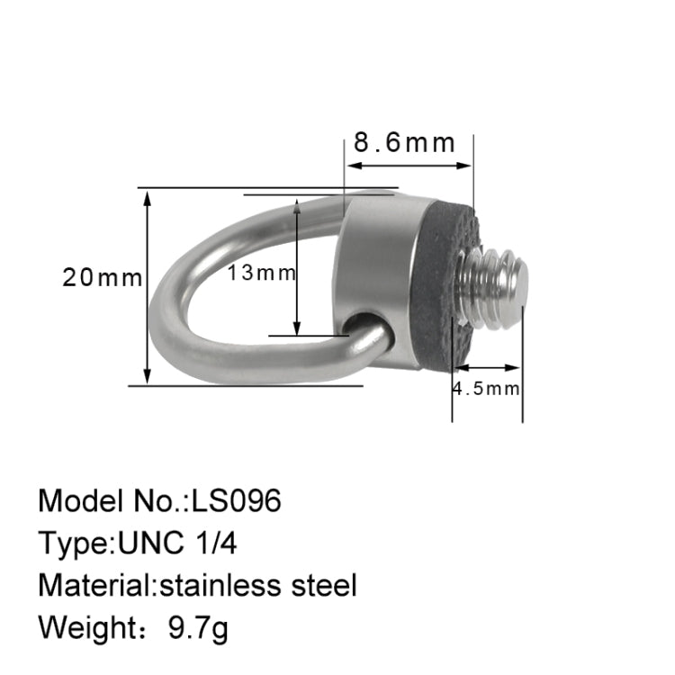 BEXIN LS096 2 PCS C Ring Camera Screws Mount 1/4 inch Quick Release Plate Screw Adapter, LS096