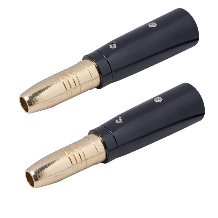 2 PCS LZ1164G Gilded 6.35mm Female to XRL Male Audio Adapter Microphone Stereo Speaker Connector, LZ1164G