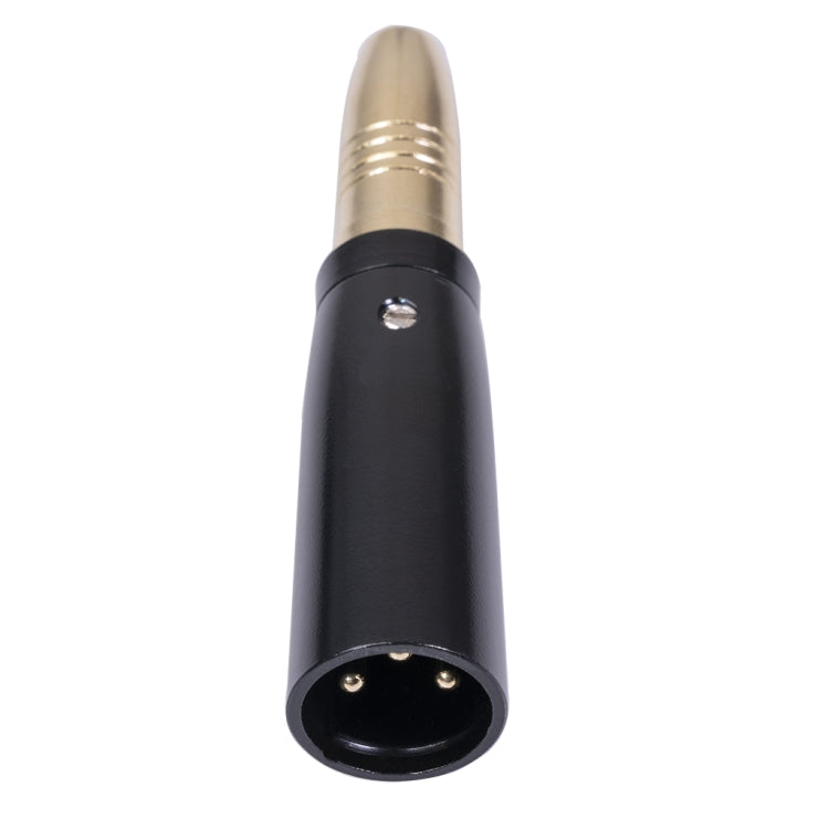 2 PCS LZ1164G Gilded 6.35mm Female to XRL Male Audio Adapter Microphone Stereo Speaker Connector, LZ1164G