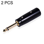 2 PCS LZ1168G Gilded 6.35mm Mono Male to XRL Male Audio Adapter Microphone Stereo Speaker Connector, LZ1168G