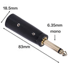 2 PCS LZ1168G Gilded 6.35mm Mono Male to XRL Male Audio Adapter Microphone Stereo Speaker Connector, LZ1168G