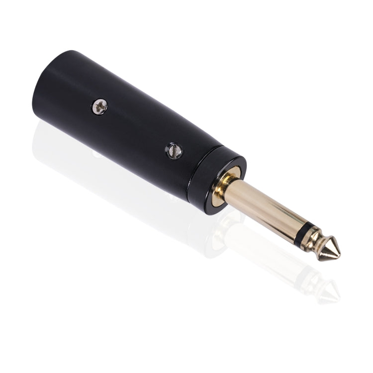 2 PCS LZ1168G Gilded 6.35mm Mono Male to XRL Male Audio Adapter Microphone Stereo Speaker Connector, LZ1168G