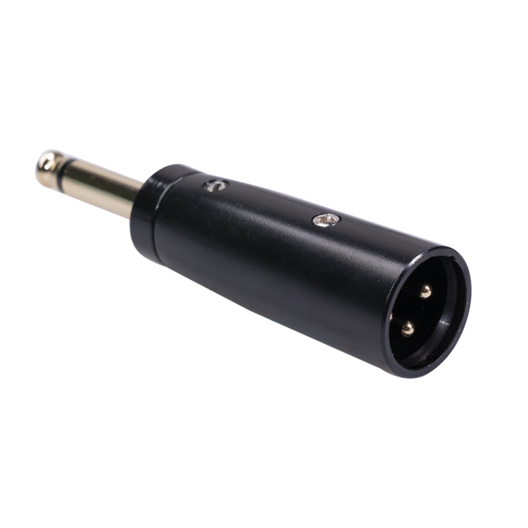 2 PCS LZ1168G Gilded 6.35mm Mono Male to XRL Male Audio Adapter Microphone Stereo Speaker Connector, LZ1168G