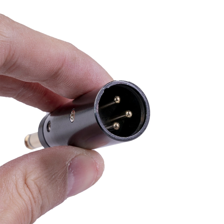 2 PCS LZ1168G Gilded 6.35mm Mono Male to XRL Male Audio Adapter Microphone Stereo Speaker Connector, LZ1168G