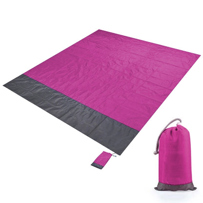 Polyester Waterproof Plaid Cloth Pocket Picnic Mat Outdoor Camping Beach Mat, Size: 2.1 x 2m