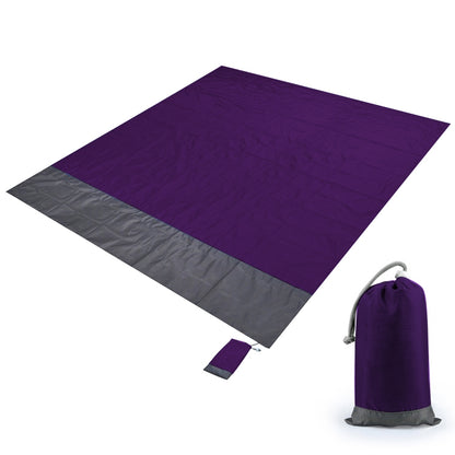 Polyester Waterproof Plaid Cloth Pocket Picnic Mat Outdoor Camping Beach Mat, Size: 2.1 x 2m