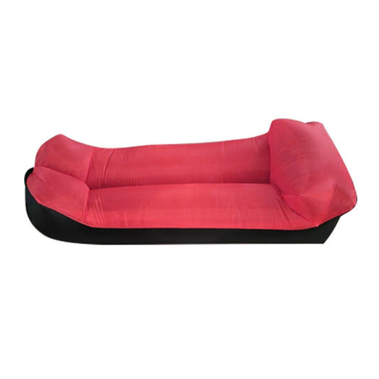 Color-blocking Pillow Style 210T Tear-proof Plaid Cloth Inflatable Sofa Outdoor Portable Air Sleeping Bag Beach Inflatable Floating Row, Size: 240 x 55cm, 240 x 55cm Red + Black, 240 x 55cm Yellow + Black, 240 x 55cm Orange + Black                     ...