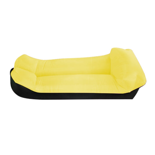 Color-blocking Pillow Style 210T Tear-proof Plaid Cloth Inflatable Sofa Outdoor Portable Air Sleeping Bag Beach Inflatable Floating Row, Size: 240 x 55cm, 240 x 55cm Red + Black, 240 x 55cm Yellow + Black, 240 x 55cm Orange + Black                     ...