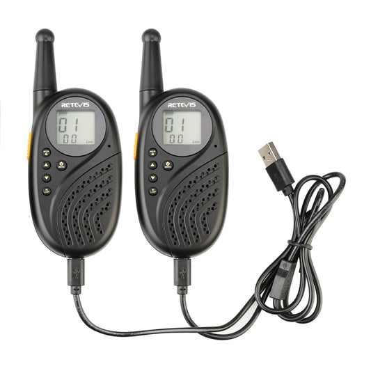 1 Pair RETEVIS RT35 0.5W EU Frequency 446MHz 8CH Handheld Children Walkie Talkie, RT35 EU Frequency(Black), RT35 EU Frequency(Blue)