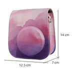 Painted Series Camera Bag with Shoulder Strap for Fujifilm Instax mini 11, For Fujifilm Instax mini 11(Fantasy Cloud), For Fujifilm Instax mini 11(Blue Pastel), For Fujifilm Instax mini 11(Oil Paint), For Fujifilm Instax mini 11(Light Pink Hand-painted...