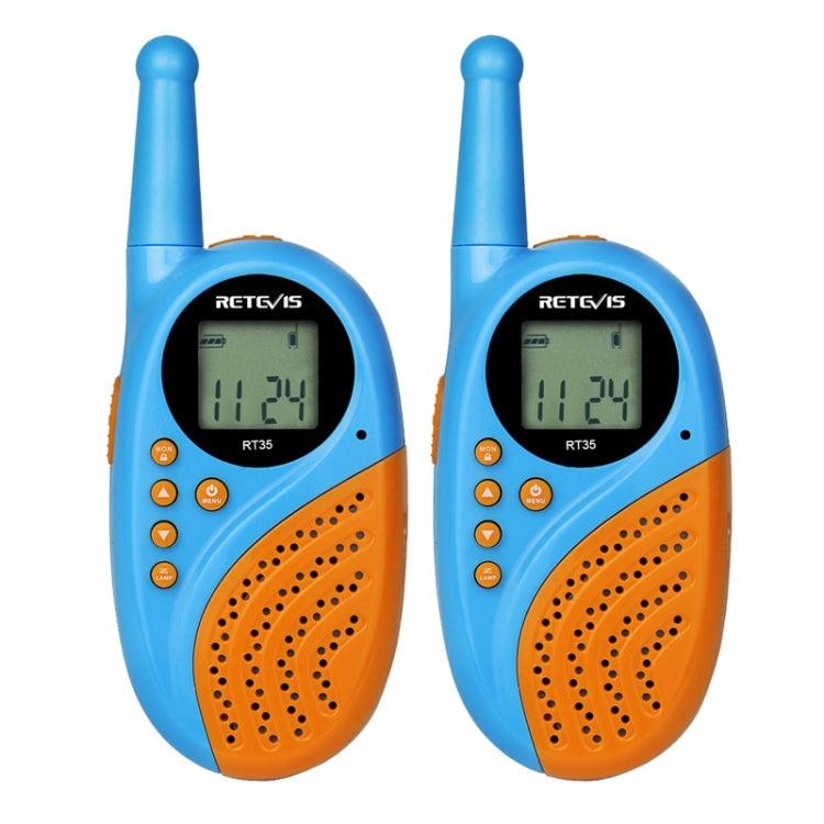 1 Pair RETEVIS RT-35 0.5W US Frequency 462.550-467.7125MHz 22CHS Children Handheld Walkie Talkie, RT-35,US Frequency(Blue), RT-35,US Frequency(Black)