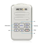 RETEVIS RT20 2W 400-470MHz 16CHS Mini FM Radio Two Way Radio Walkie Talkie,, RT20,US Plug